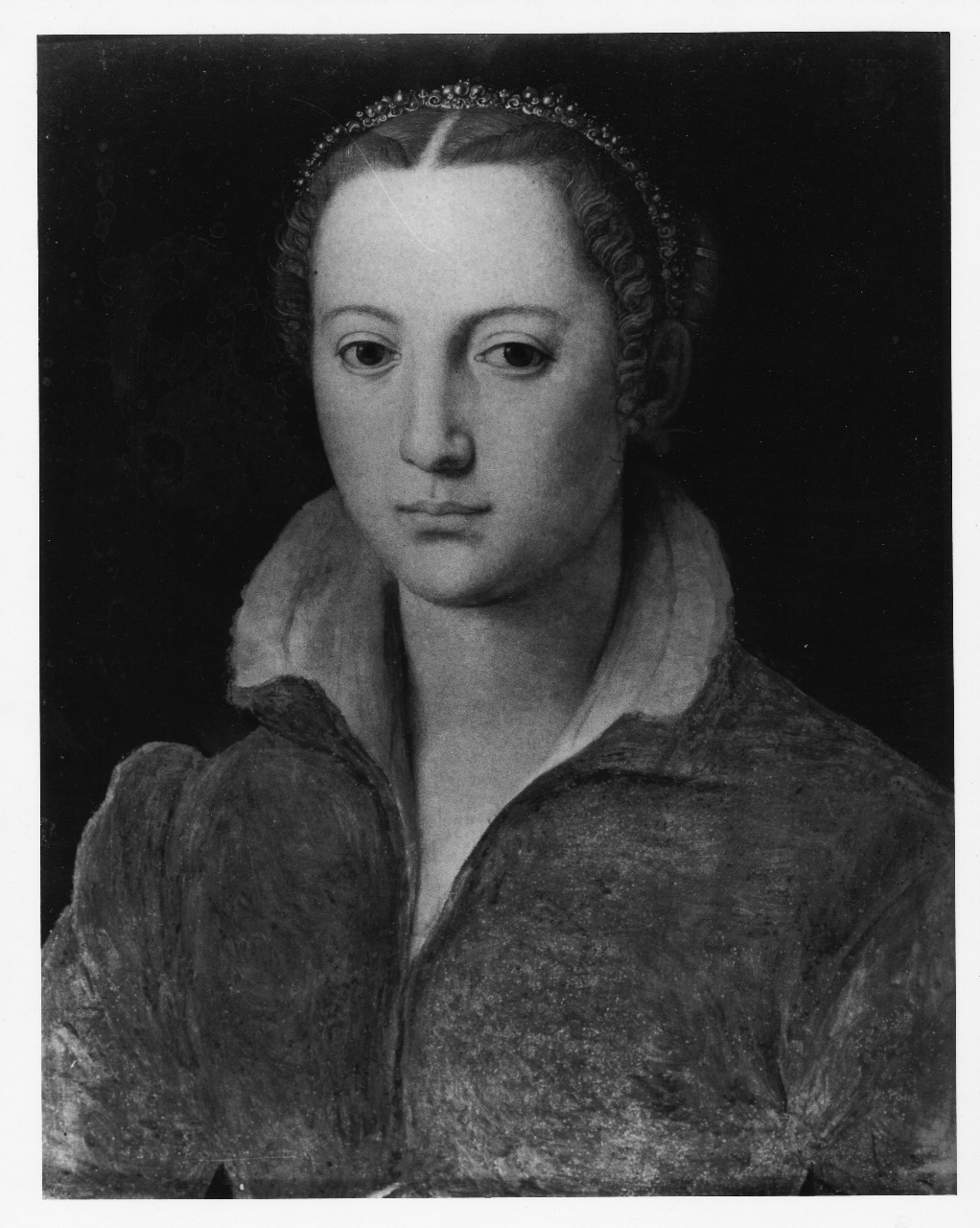 ritratto di giovane donna (dipinto) - ambito fiorentino (sec. XVI)