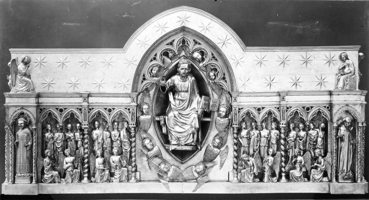 fastigio d'altare, elemento d'insieme di Giovanni di Bartolomeo Cristiani detto Giovanni da Pistoia, Braccini Andrea di Pietro, Buti Onofrio (ultimo quarto sec. XIII, sec. XIV, sec. XV)