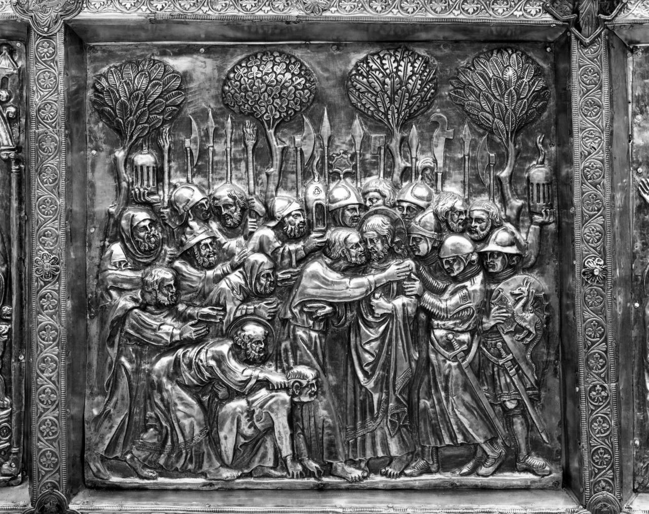 bacio di Giuda (rilievo, elemento d'insieme) di Andrea di Jacopo d'Ognabene (sec. XIV)