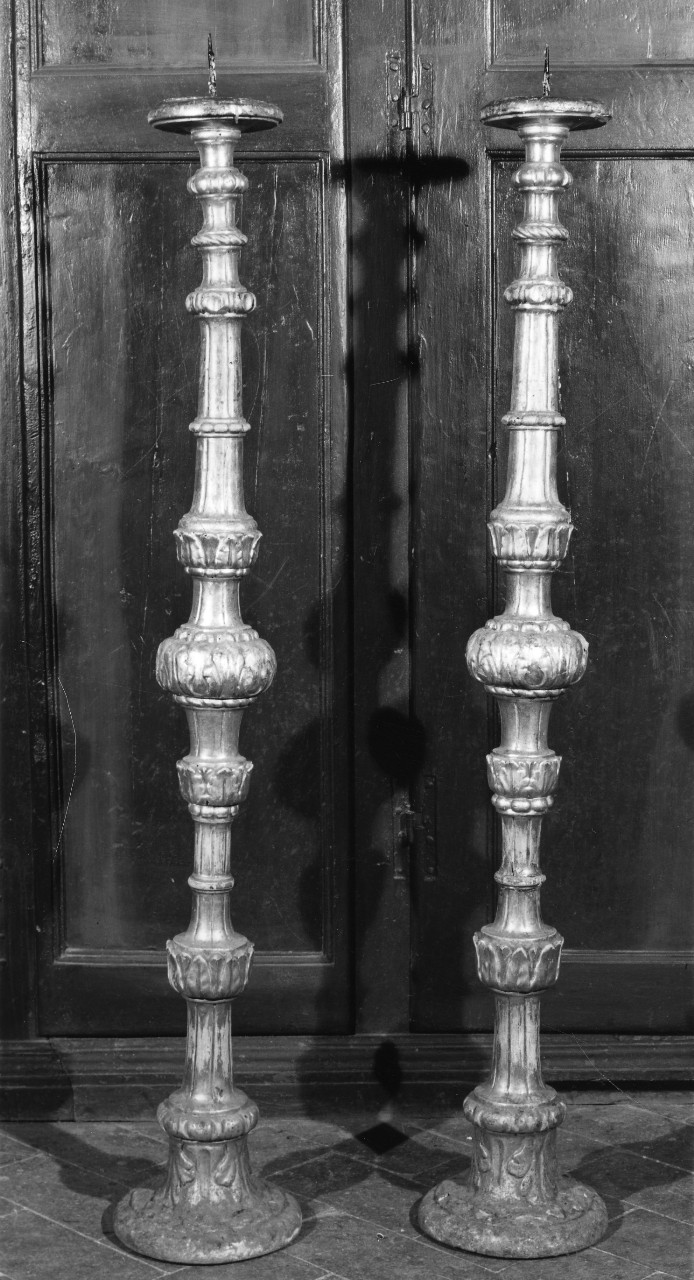 candelabro, serie - bottega toscana (seconda metà sec. XVIII)