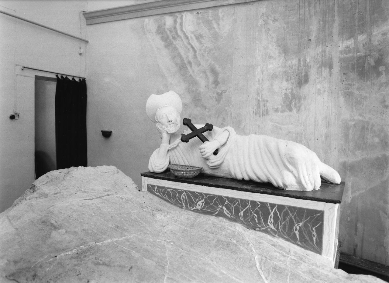 San Giovanni Gualberto (statuetta devozionale) - bottega toscana (sec. XIX)