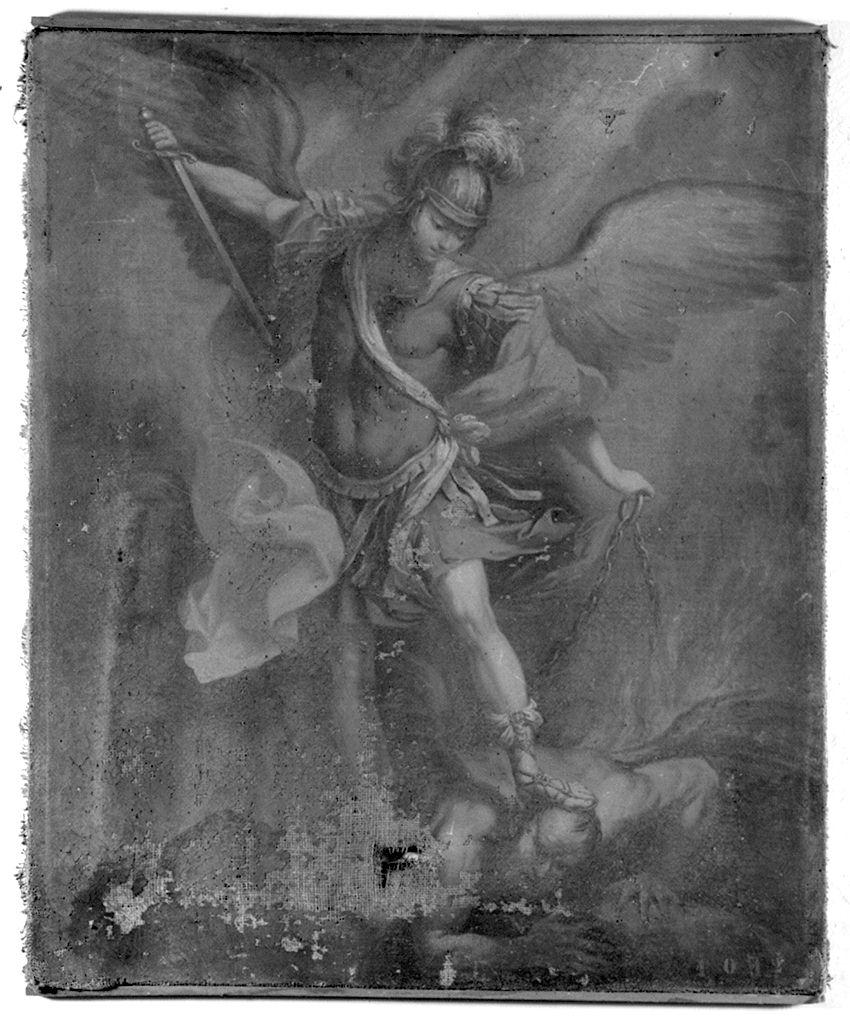 San Michele Arcangelo combatte Satana (dipinto) - ambito fiorentino (sec. XVIII)