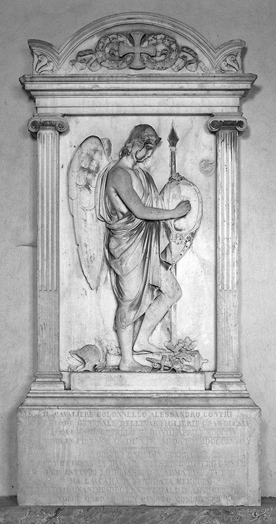 genietti funerari (monumento funebre - a edicola centinata) - manifattura fiorentina (sec. XIX)