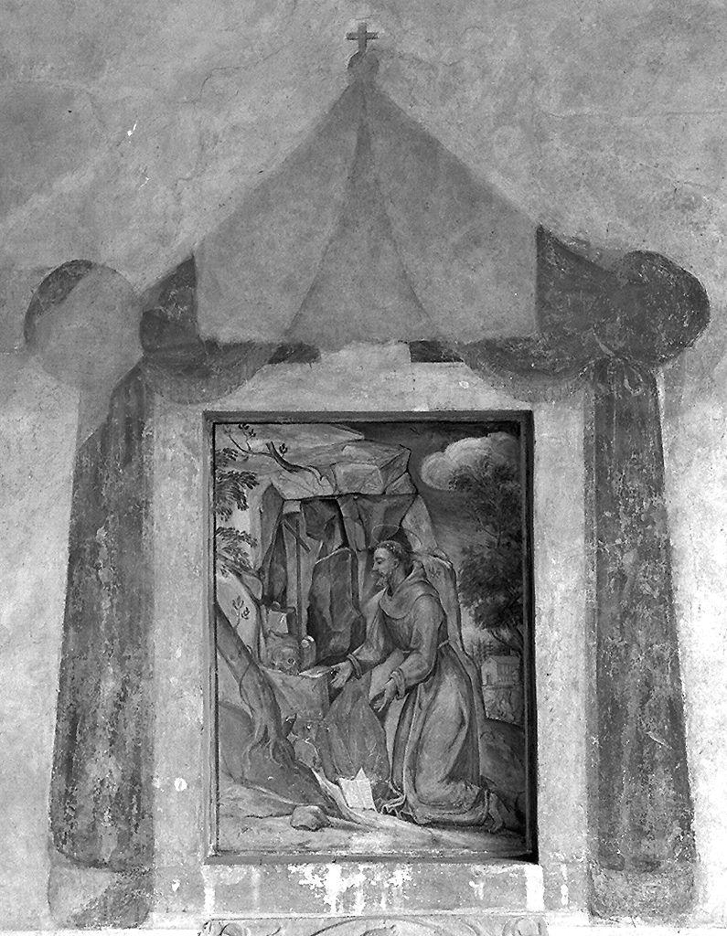 San Francesco d'Assisi in preghiera davanti alla croce (dipinto) - ambito fiorentino (prima metà sec. XX)