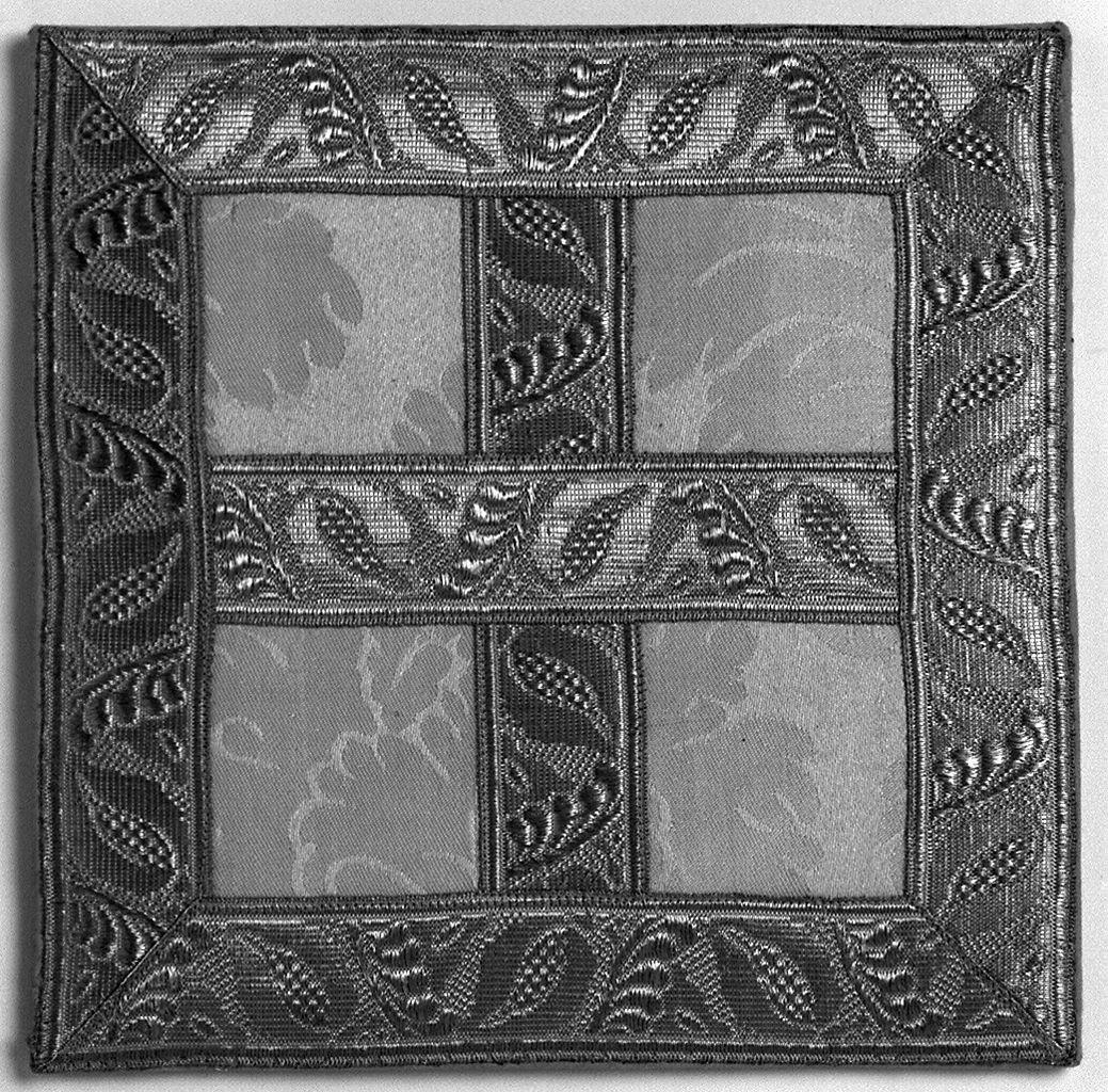 borsa del corporale, elemento d'insieme - manifattura italiana (sec. XIX)