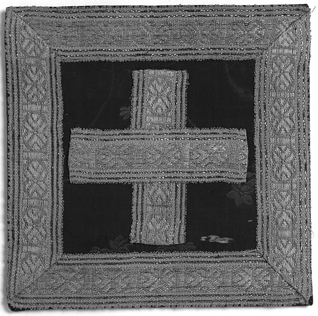 borsa del corporale, elemento d'insieme - manifattura italiana (ultimo quarto sec. XVIII)