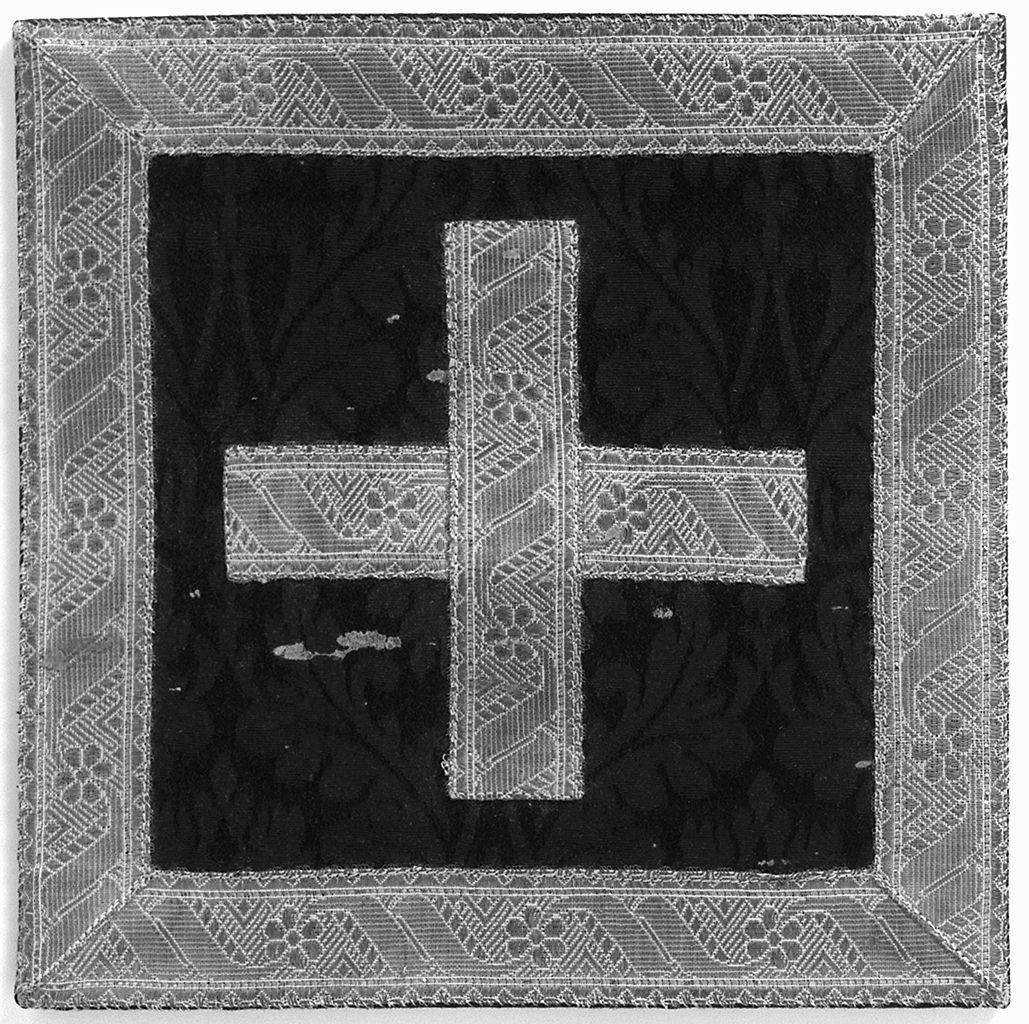 borsa del corporale, elemento d'insieme - manifattura italiana (seconda metà sec. XIX)