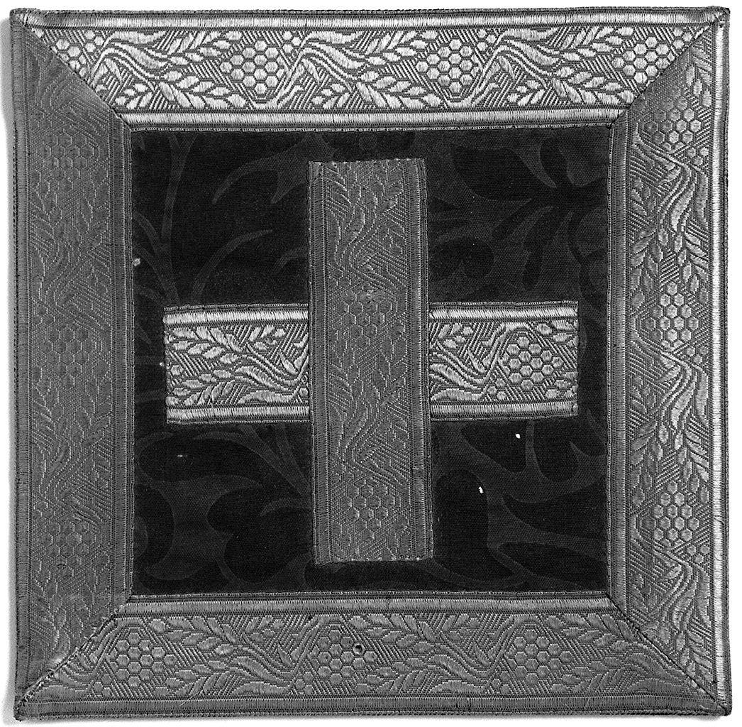 borsa del corporale, elemento d'insieme - manifattura italiana (sec. XIX)