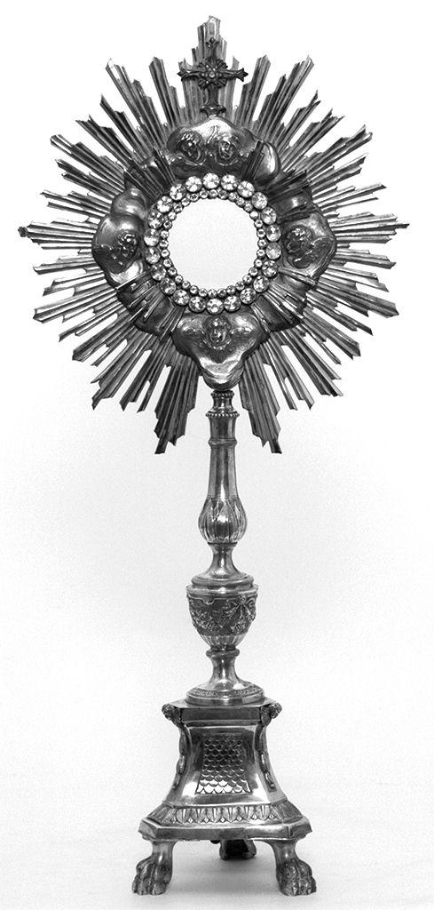 ostensorio - a raggiera - bottega italiana (seconda metà sec. XIX)