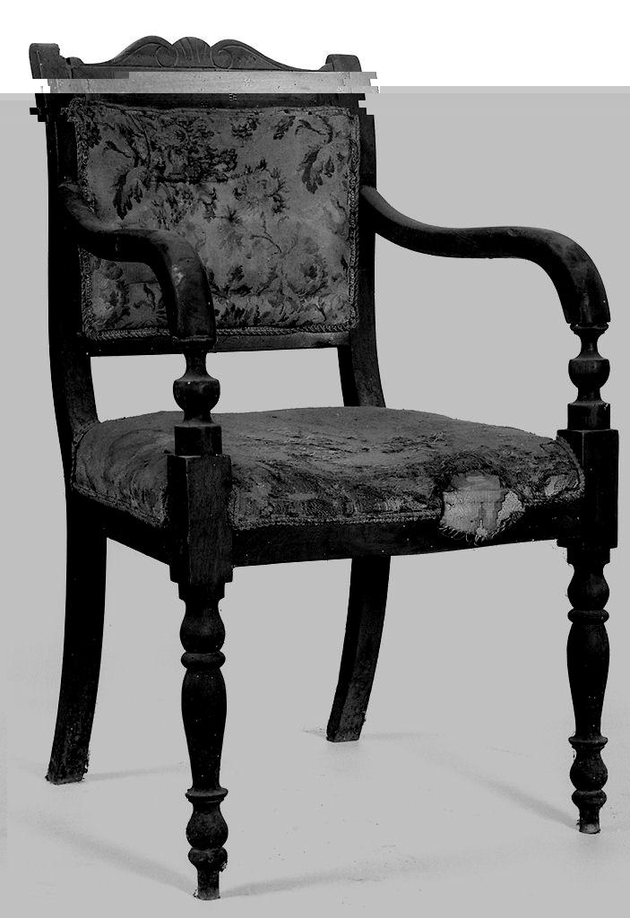 poltrona - produzione italiana (seconda metà sec. XIX)