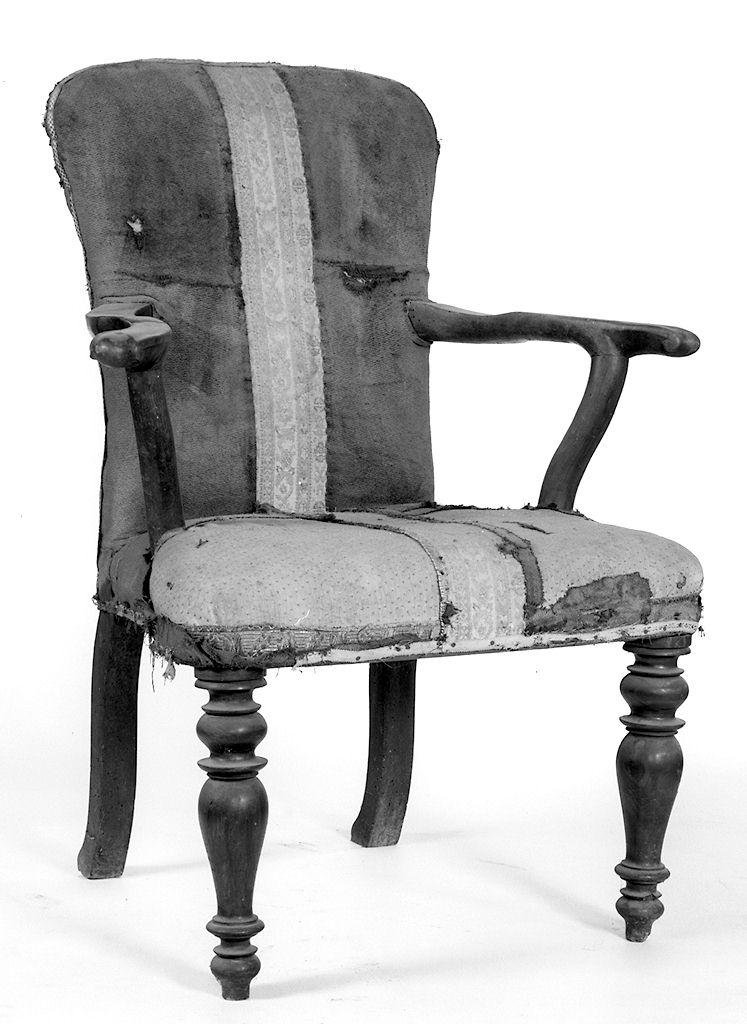 poltrona - produzione italiana (seconda metà sec. XIX)