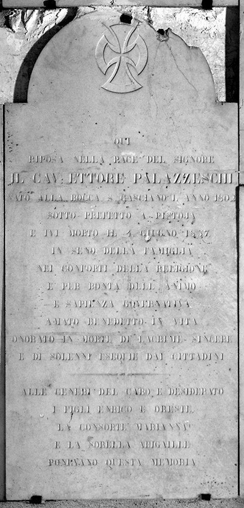 lapide tombale - produzione italiana (sec. XIX)