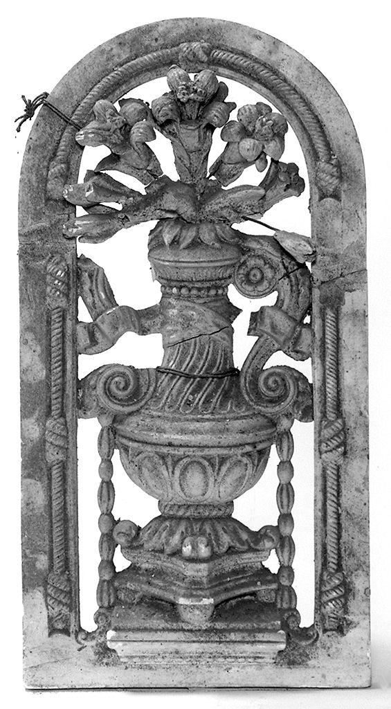 vaso con fiori (sportello di tabernacolo) - bottega italiana (seconda metà sec. XIX)