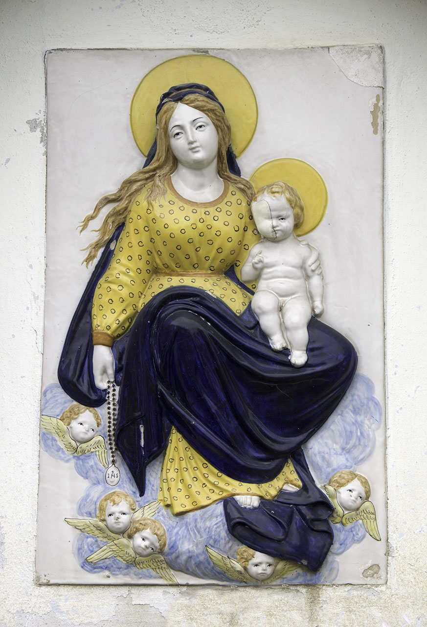 Madonna del Rosario (rilievo) - manifattura di Doccia (seconda metà sec. XIX)