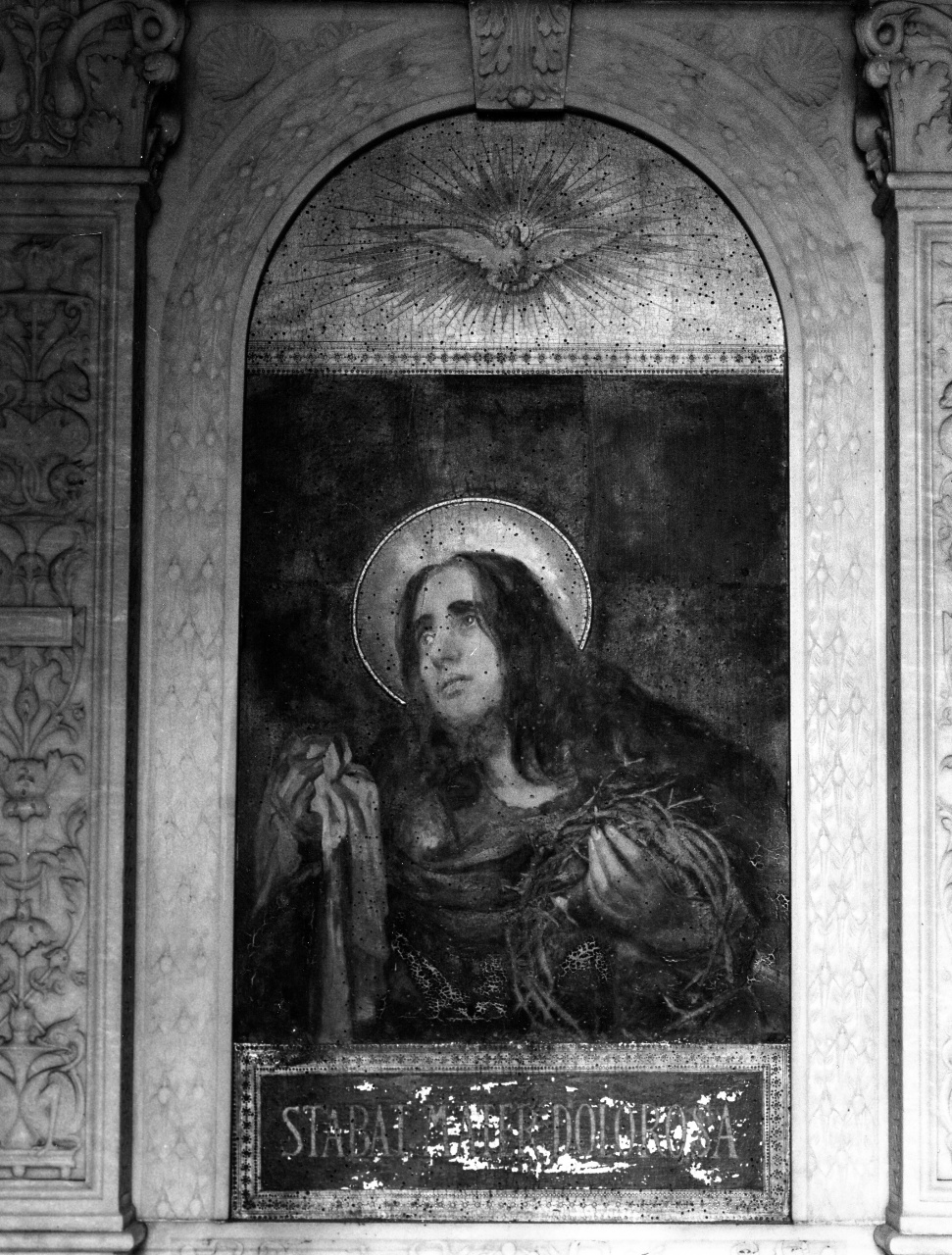 Madonna Addolorata e colomba dello Spirito Santo (dipinto) di Tordi Sinibaldo (sec. XX)
