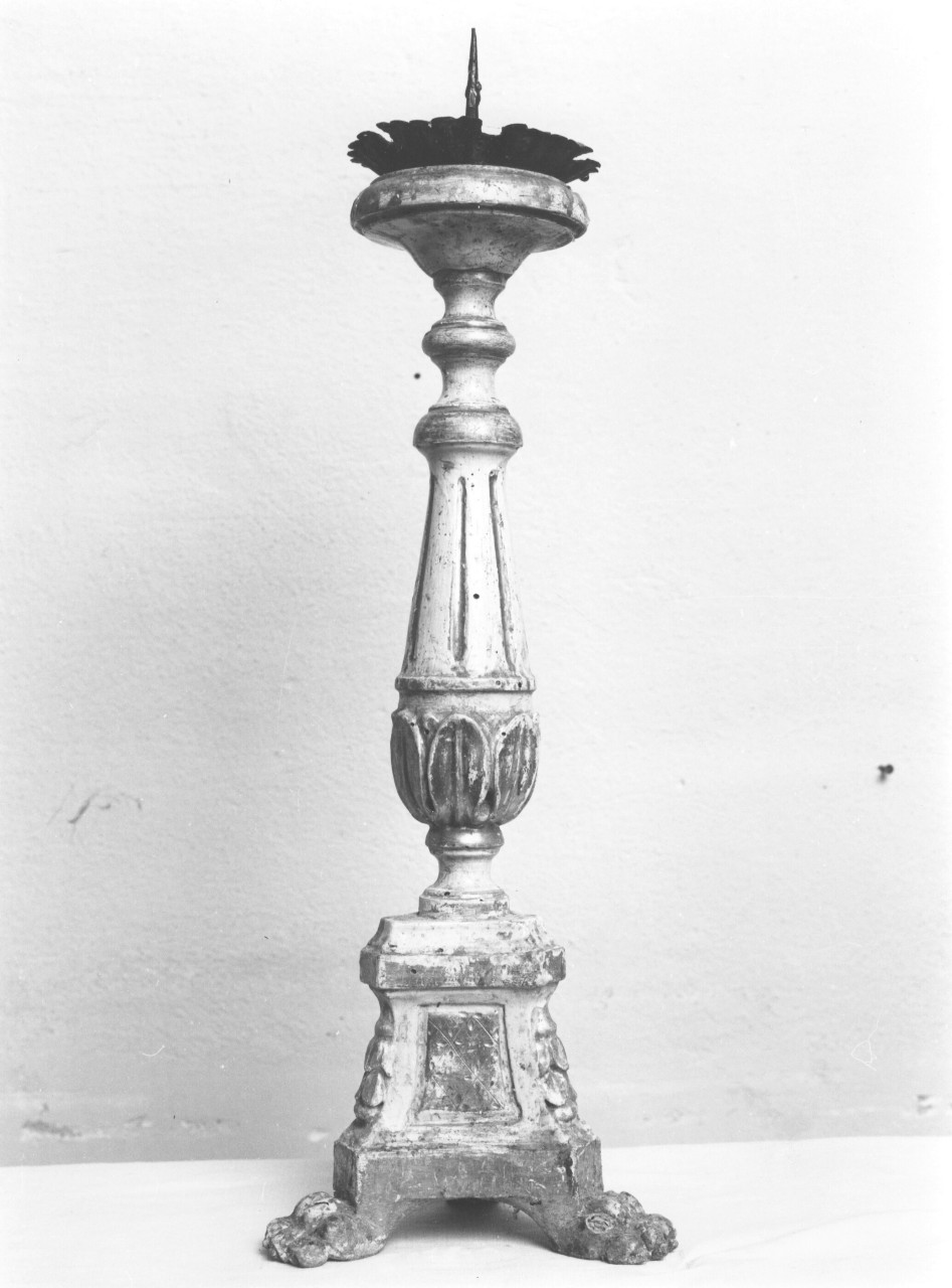 candeliere d'altare, serie - bottega toscana (prima metà sec. XIX, sec. XIX)