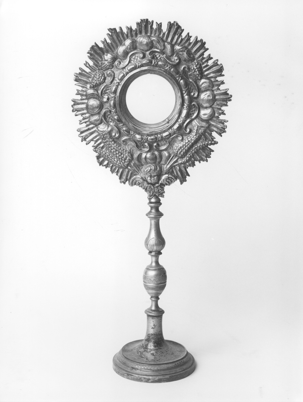 ostensorio - a raggiera - bottega toscana (sec. XVIII, sec. XIX)