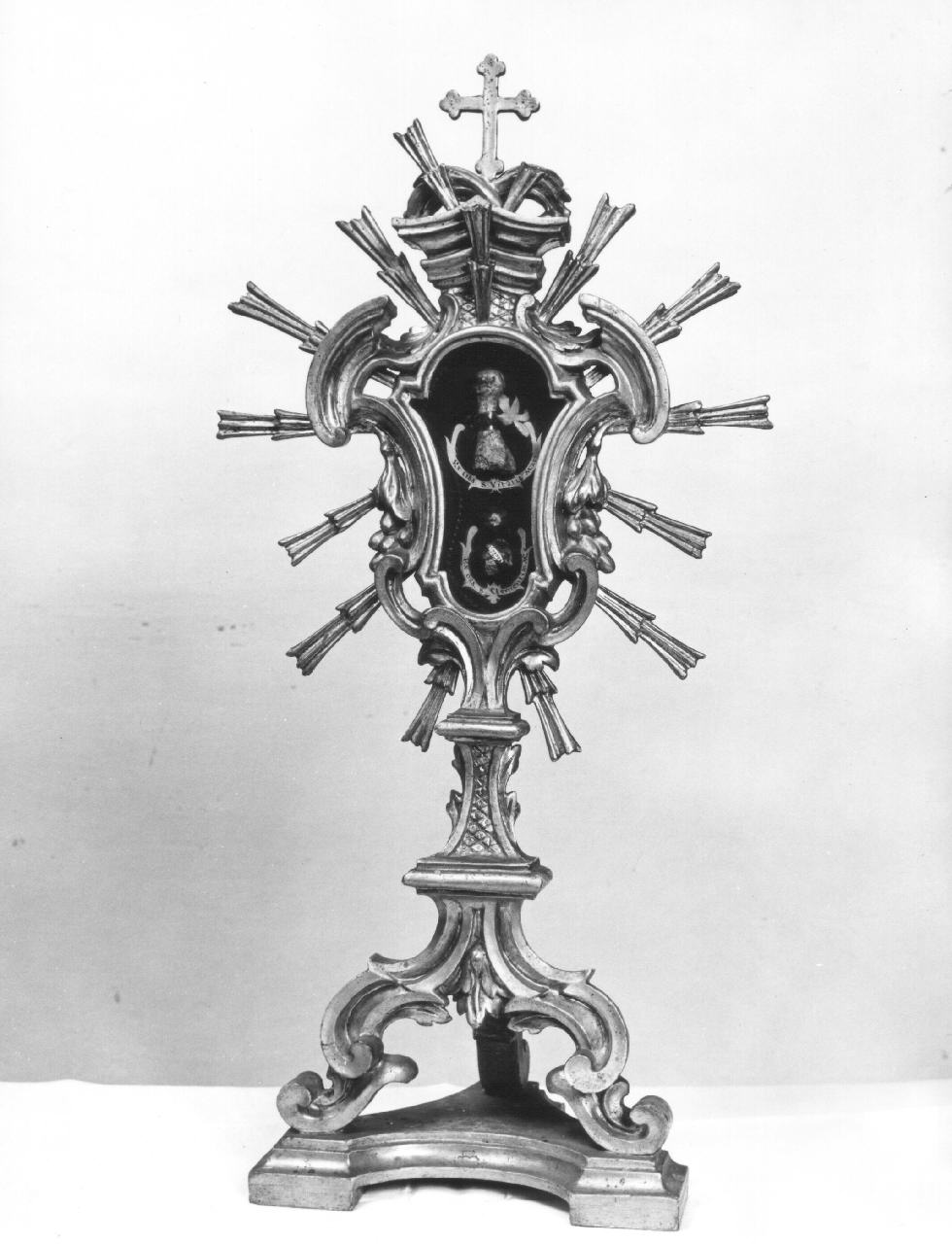 reliquiario-ostensorio, coppia - ambito toscano (inizio sec. XVIII)