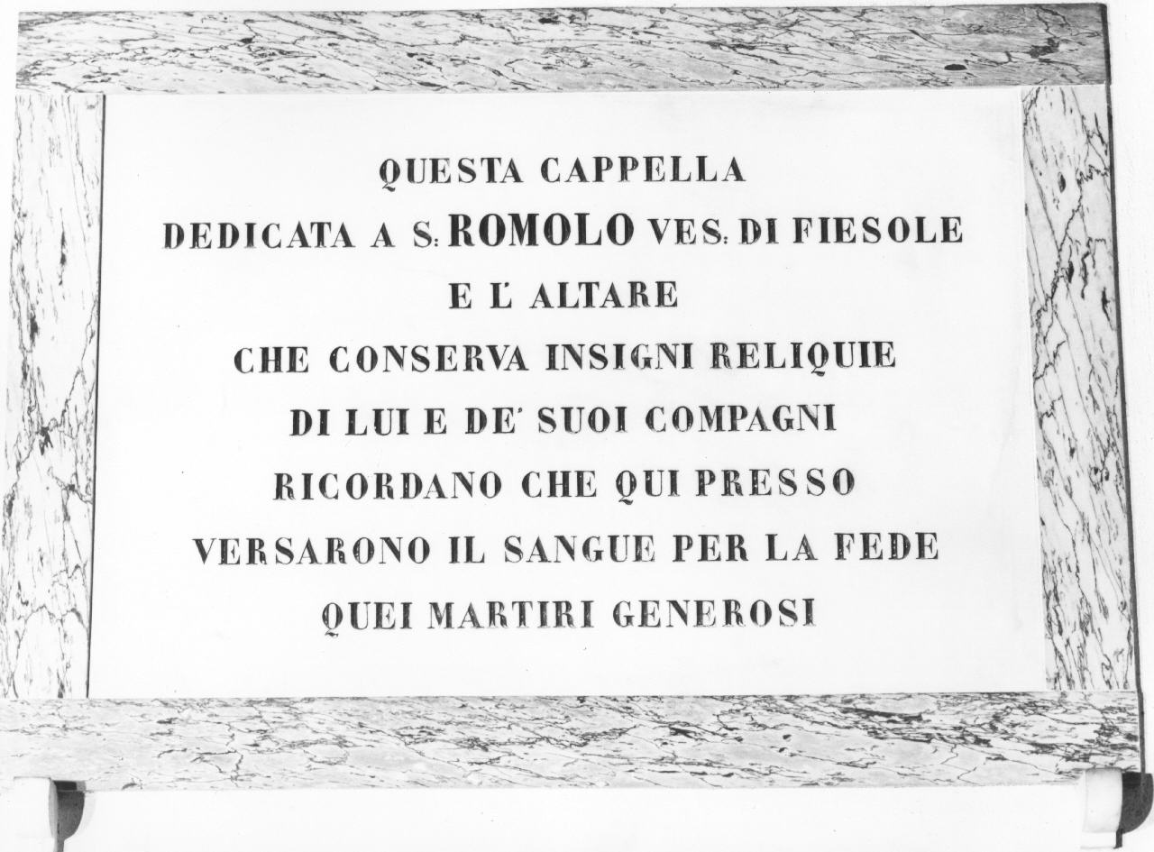 lapide commemorativa - bottega toscana (sec. XX)