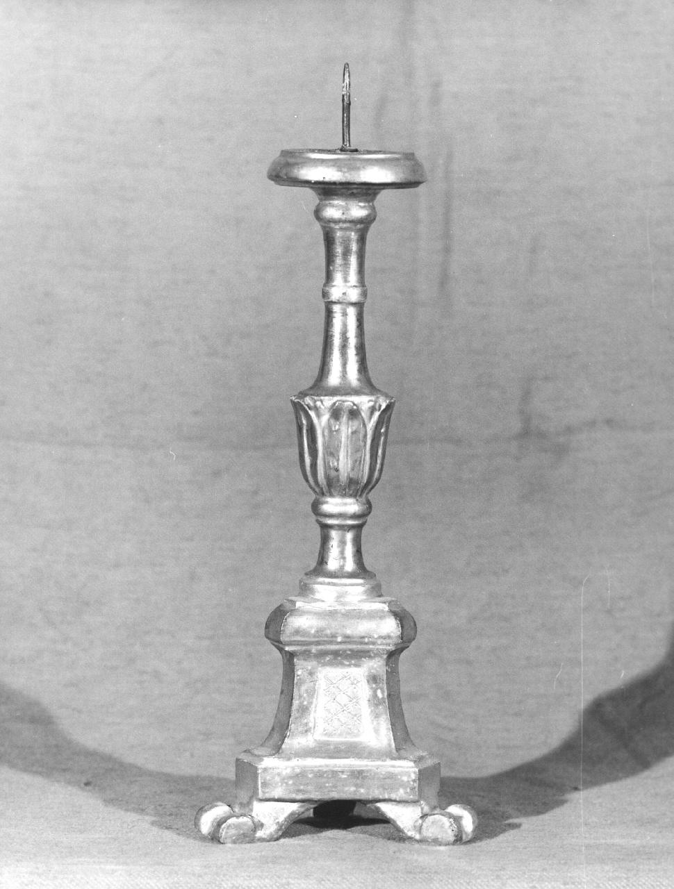 candeliere d'altare, serie - bottega toscana (sec. XIX)