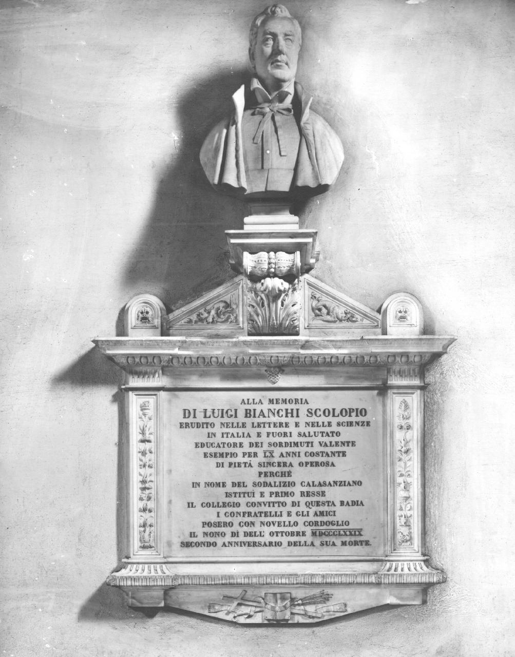 monumento funebre - bottega toscana (sec. XIX)