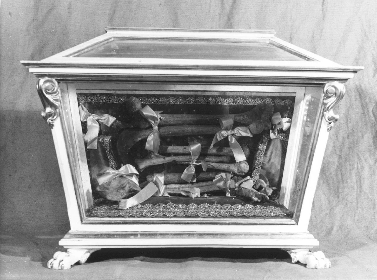 reliquiario a teca - a urna - bottega toscana (sec. XIX)