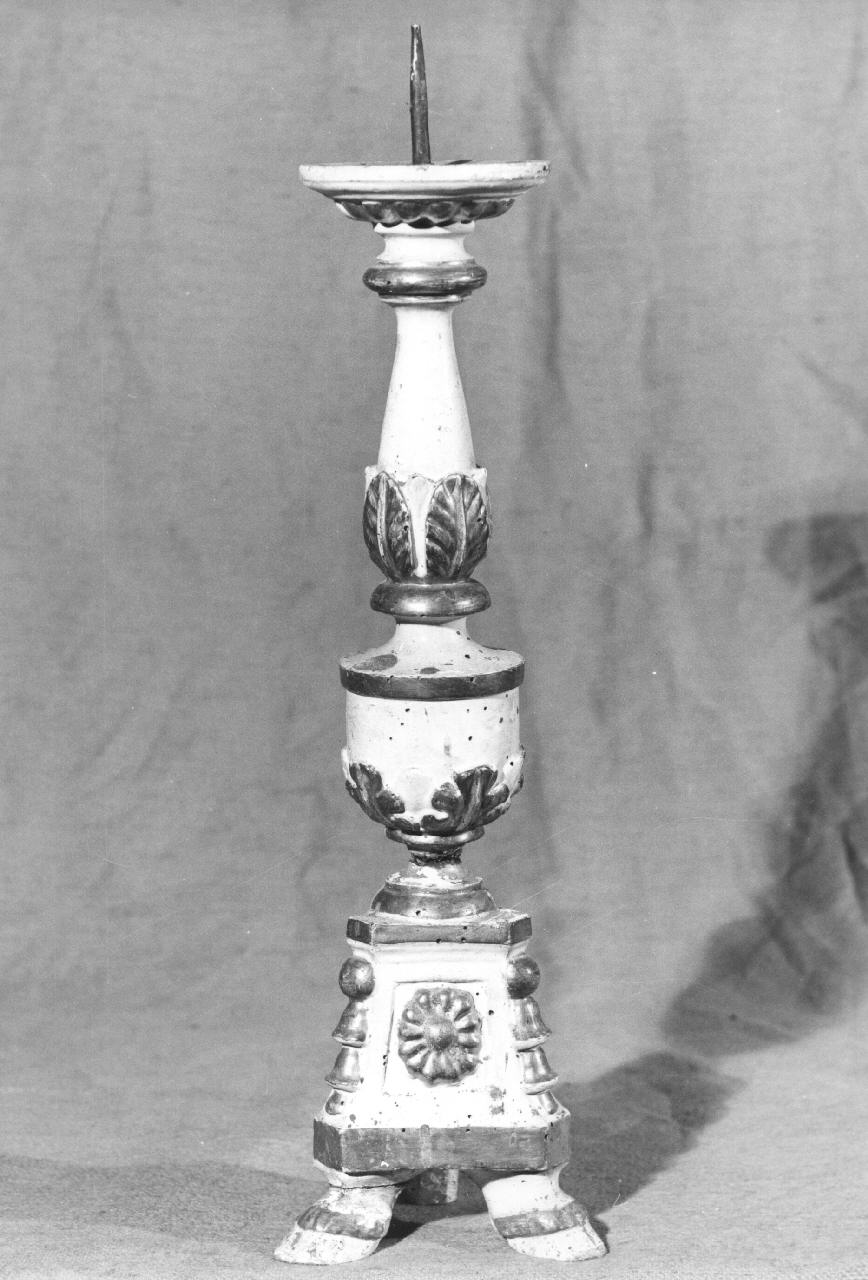 candeliere d'altare, serie - bottega toscana (sec. XIX)