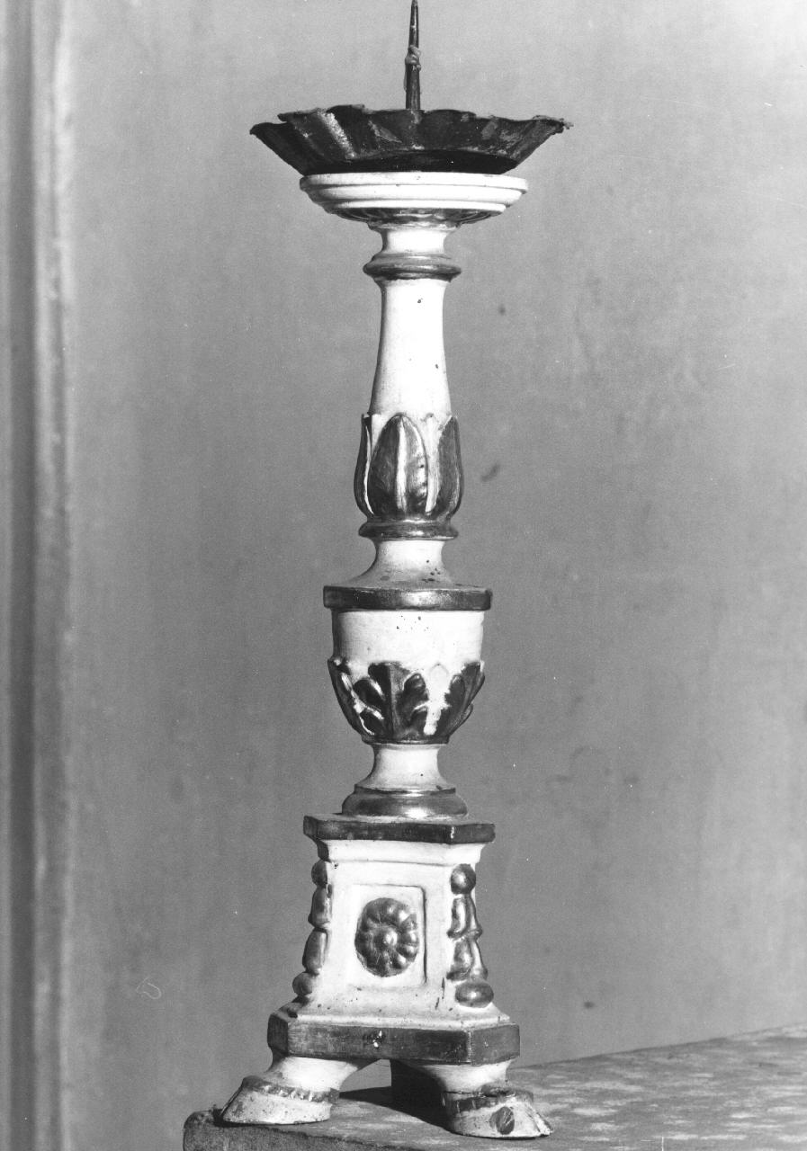 candeliere d'altare, serie - bottega toscana (sec. XIX)