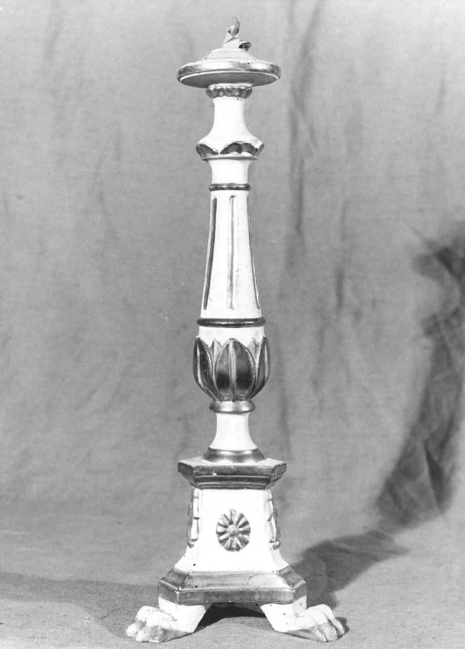 candeliere d'altare, serie - bottega toscana (sec. XIX)