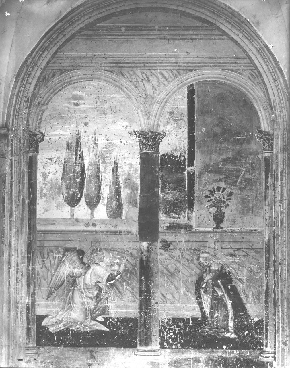 Annunciazione (dipinto) di Carli Raffaello detto Raffaellino del Garbo (cerchia) (primo quarto sec. XVI)