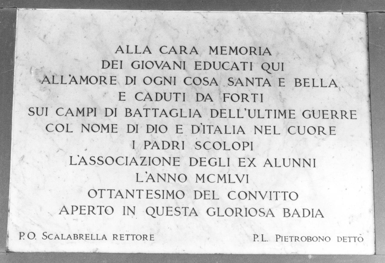 lapide tombale - bottega toscana (sec. XX)