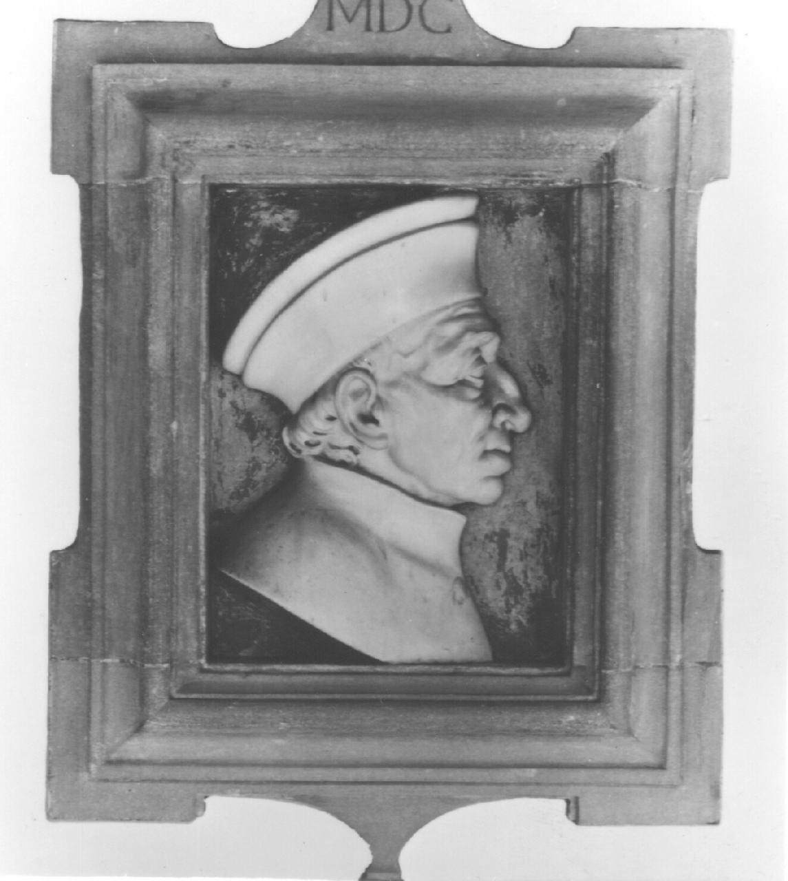 busto ritratto di Cosimo il Vecchio de' Medici (rilievo) di Jean de Boulogne detto Giambologna (scuola) (sec. XVII)