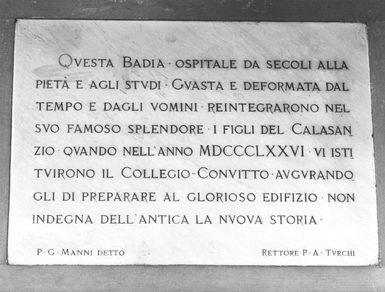 lapide commemorativa - bottega toscana (sec. XIX)