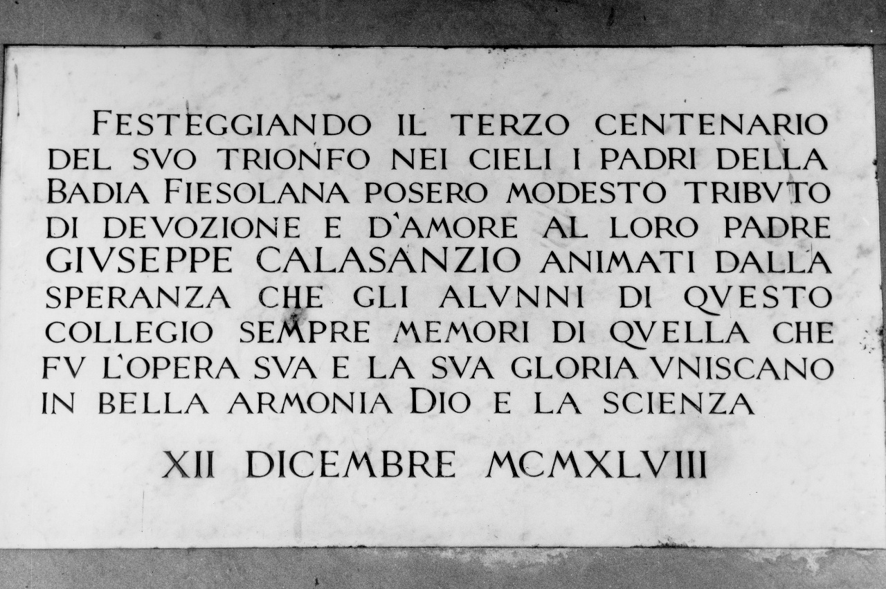 lapide commemorativa - bottega toscana (sec. XX)