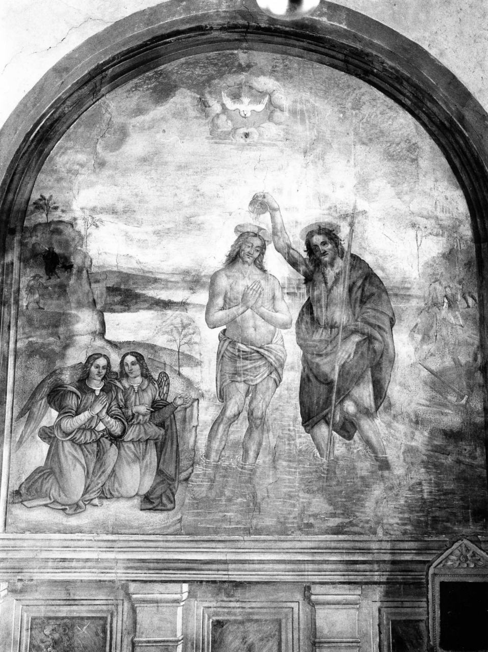 battesimo di Cristo (dipinto) di Carli Raffaello detto Raffaellino del Garbo (attribuito) (sec. XVI)