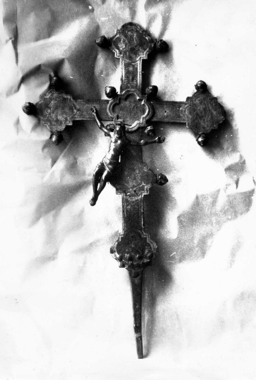 croce processionale - manifattura toscana (prima metà sec. XV)