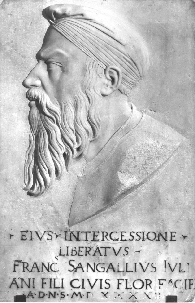 autoritratto di Francesco da Sangallo (rilievo) di Francesco da Sangallo detto Margotta (sec. XVI)