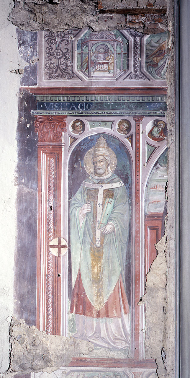 San Silvestro papa, San Zaccaria, San Gabriele arcangelo (dipinto, frammento) di Maestro di Signa (sec. XV)