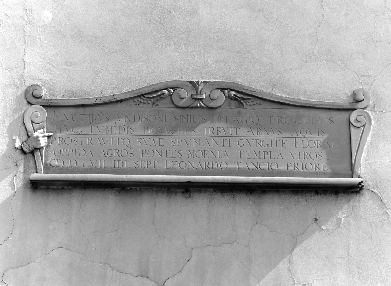 lapide documentaria - ambito fiorentino (sec. XVI, sec. XX)