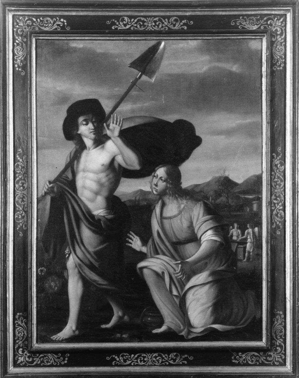 apparizione di Cristo risorto a Santa Maria Maddalena (dipinto) - ambito fiorentino (metà sec. XVII)