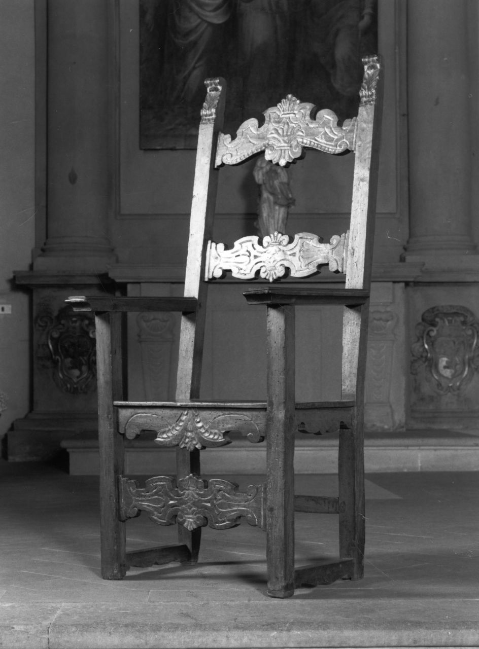 sedia - a braccioli - produzione fiorentina (seconda metà sec. XIX)