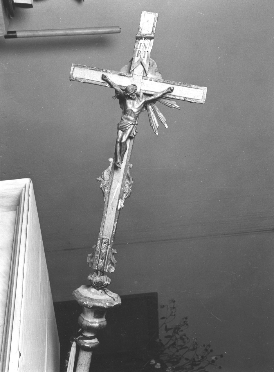 Cristo crocifisso dolente (croce processionale) - bottega toscana (sec. XIX)