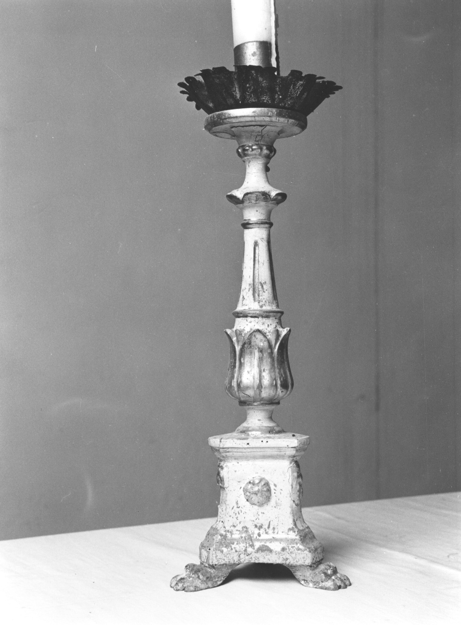 candeliere d'altare, serie - bottega toscana (prima metà sec. XIX)