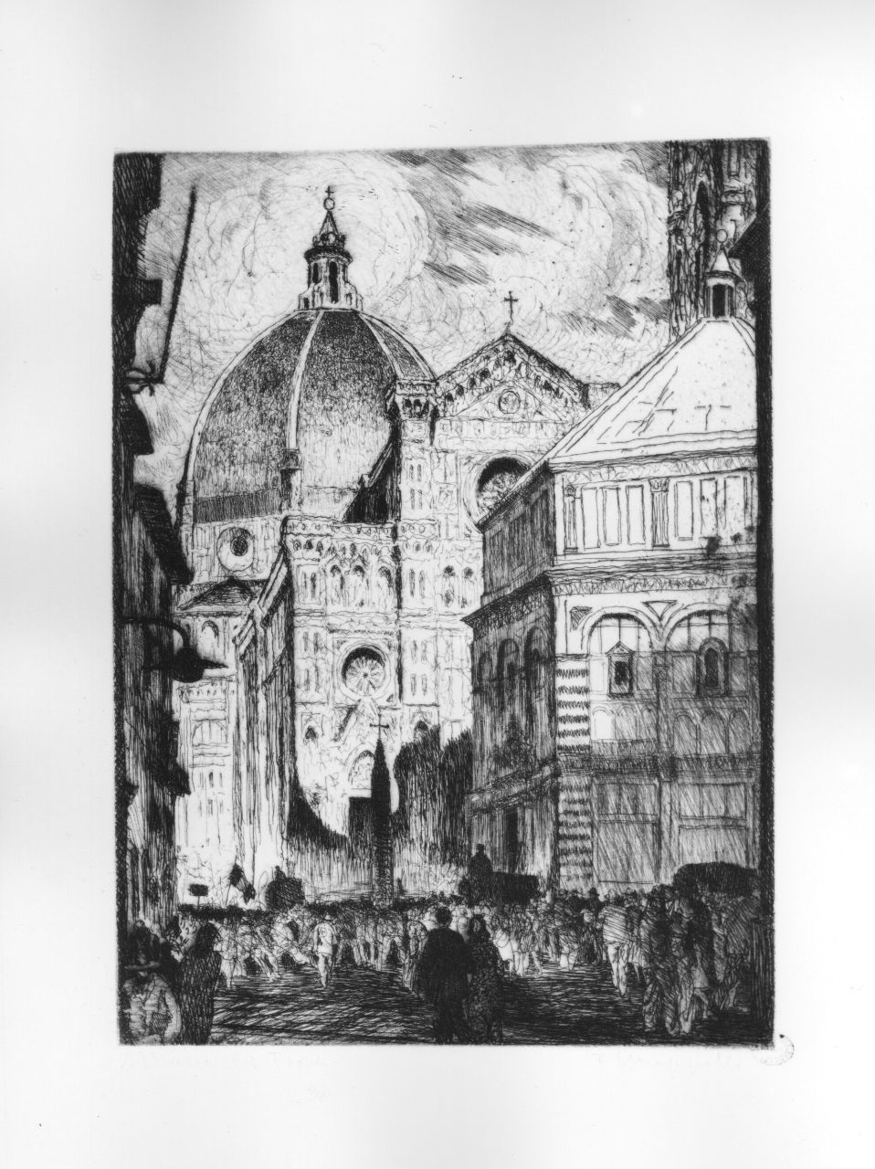 veduta di Firenze (stampa) di Chiappelli Francesco (sec. XX)