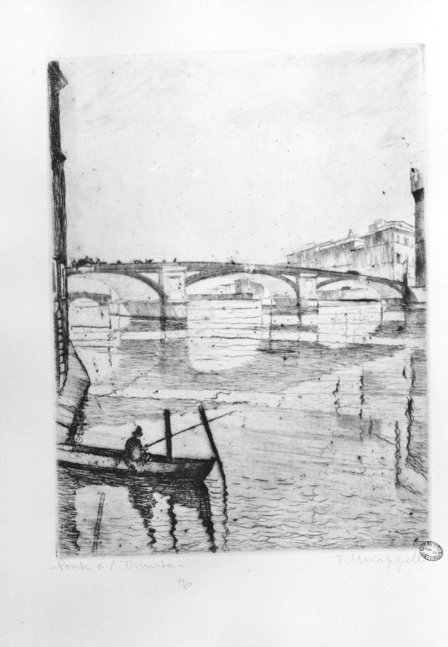 veduta di Firenze (stampa) di Chiappelli Francesco (sec. XX)