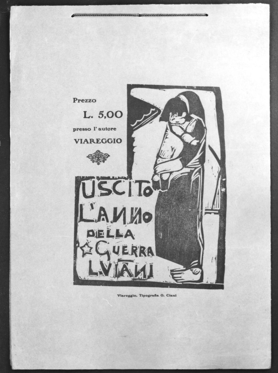 figura femminile in piedi con bambino (stampa) di Viani Lorenzo (sec. XX)