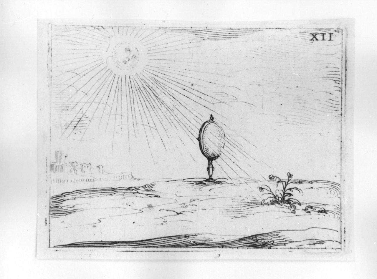 I raggi del sole, simboli mariani (stampa) di Callot Jacques (sec. XVII)