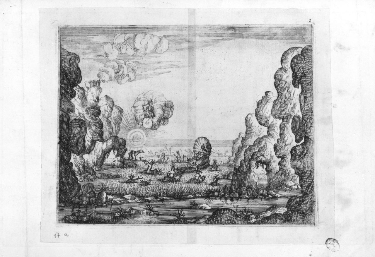 Scena di mare, paesaggio marino (stampa) di Degli Alli Silvio (sec. XVII)