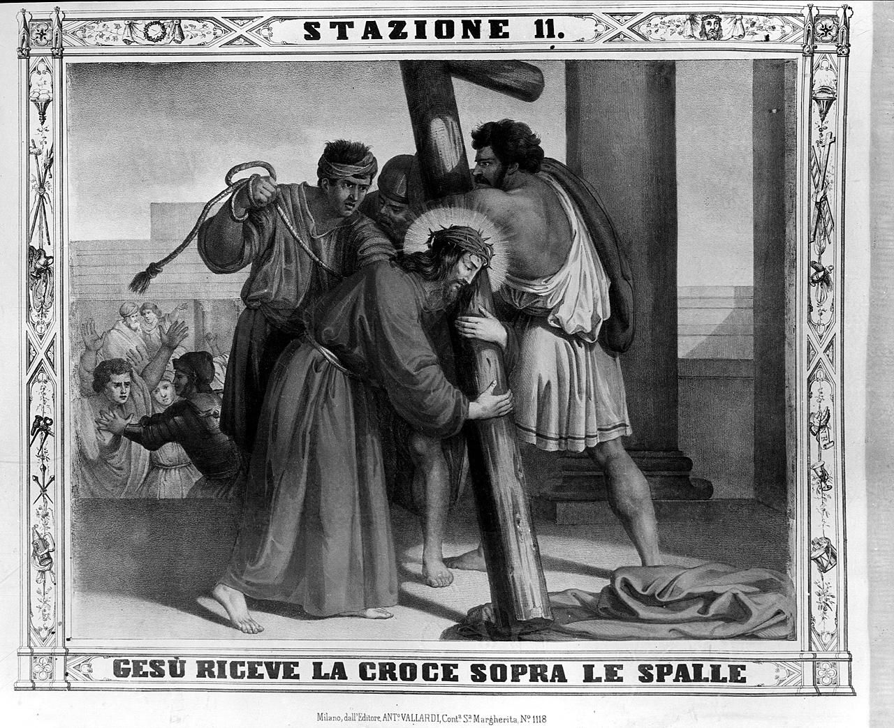 stazioni della via crucis (stampa, serie) di Vallardi Antonio (metà sec. XIX)