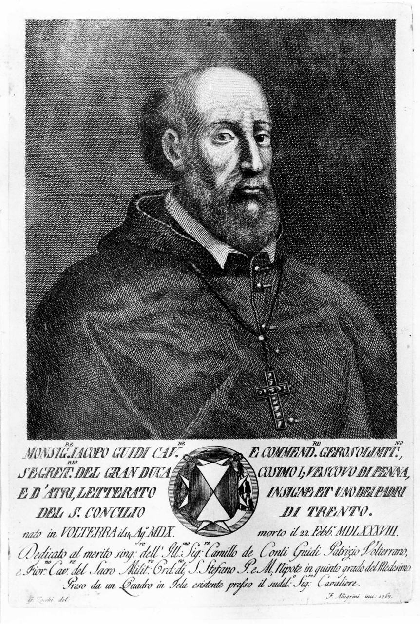 ritratto di monsignor Jacopo Guidi (stampa) di Allegrini Francesco, Zocchi Giuseppe (sec. XVIII)